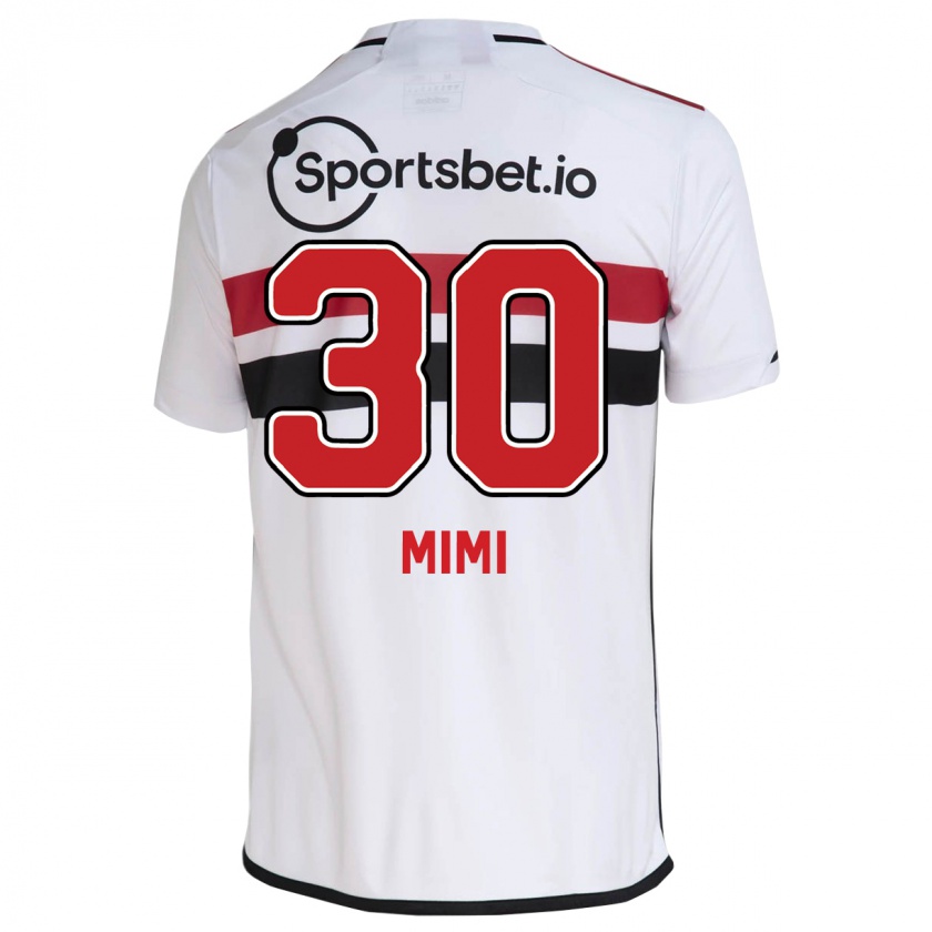 Kandiny Niño Camiseta Mimi #30 Blanco 1ª Equipación 2023/24 La Camisa Chile
