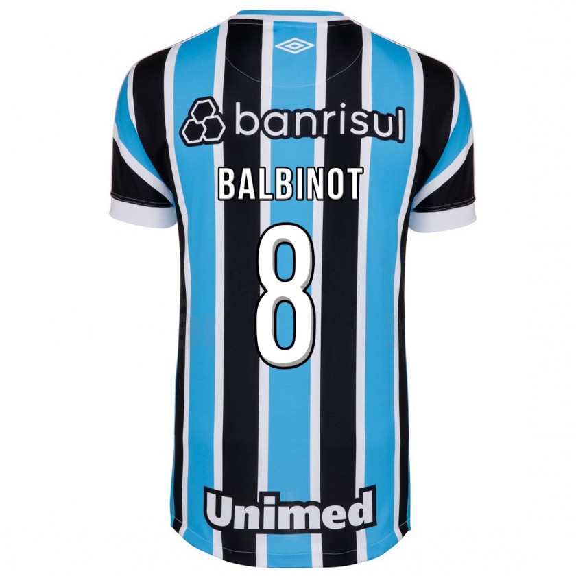 Kandiny Niño Camiseta Manu Balbinot #8 Azul 1ª Equipación 2023/24 La Camisa Chile