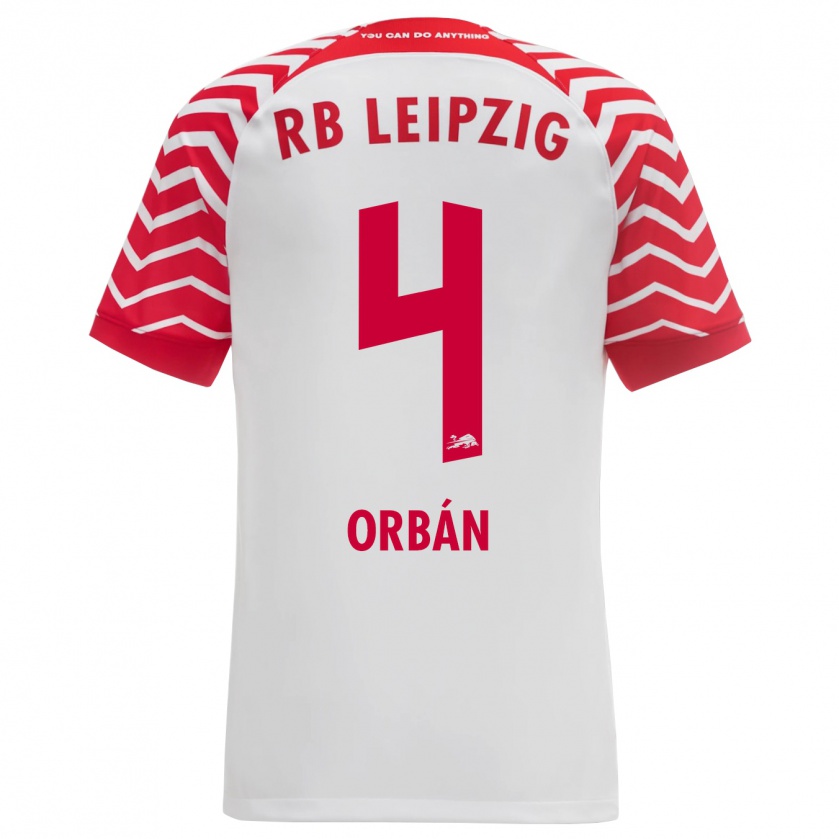 Kandiny Niño Camiseta Willi Orbán #4 Blanco 1ª Equipación 2023/24 La Camisa Chile