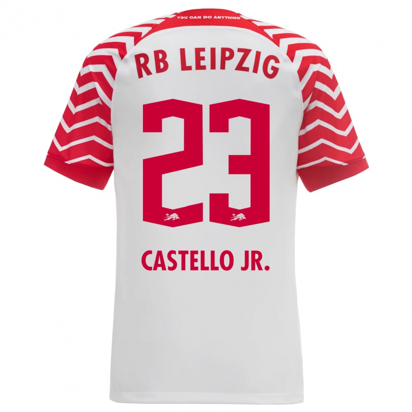 Kandiny Niño Camiseta Castello Lukeba #23 Blanco 1ª Equipación 2023/24 La Camisa Chile