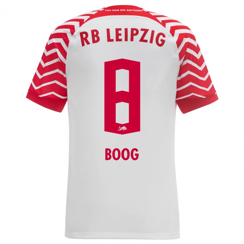 Kandiny Niño Camiseta Miguel Boog #8 Blanco 1ª Equipación 2023/24 La Camisa Chile