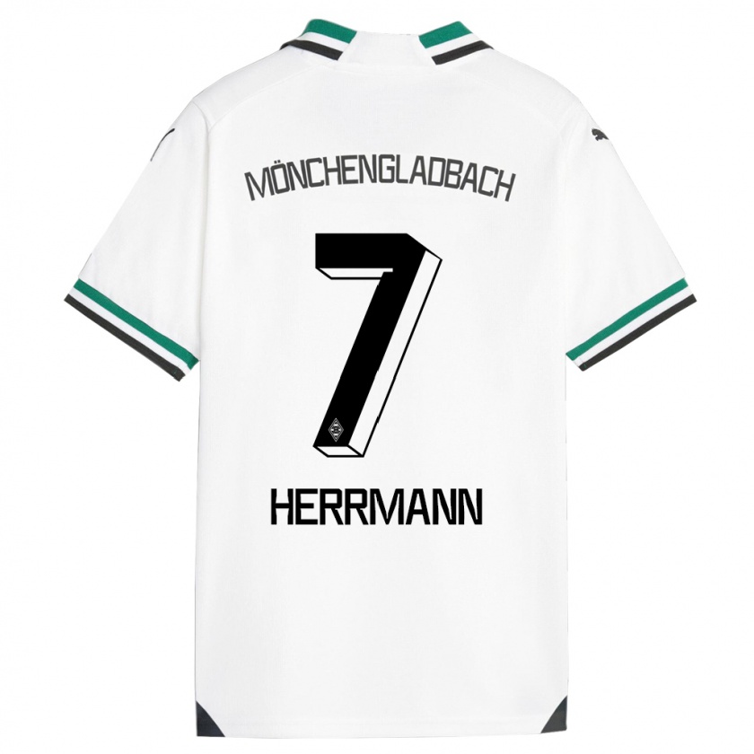 Kandiny Niño Camiseta Patrick Herrmann #7 Blanco Verde 1ª Equipación 2023/24 La Camisa Chile