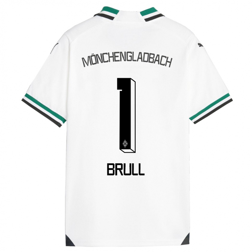 Kandiny Niño Camiseta Maximilian Brüll #1 Blanco Verde 1ª Equipación 2023/24 La Camisa Chile