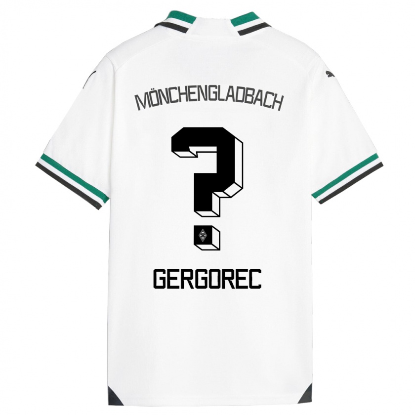 Kandiny Niño Camiseta Noel Gergorec #0 Blanco Verde 1ª Equipación 2023/24 La Camisa Chile