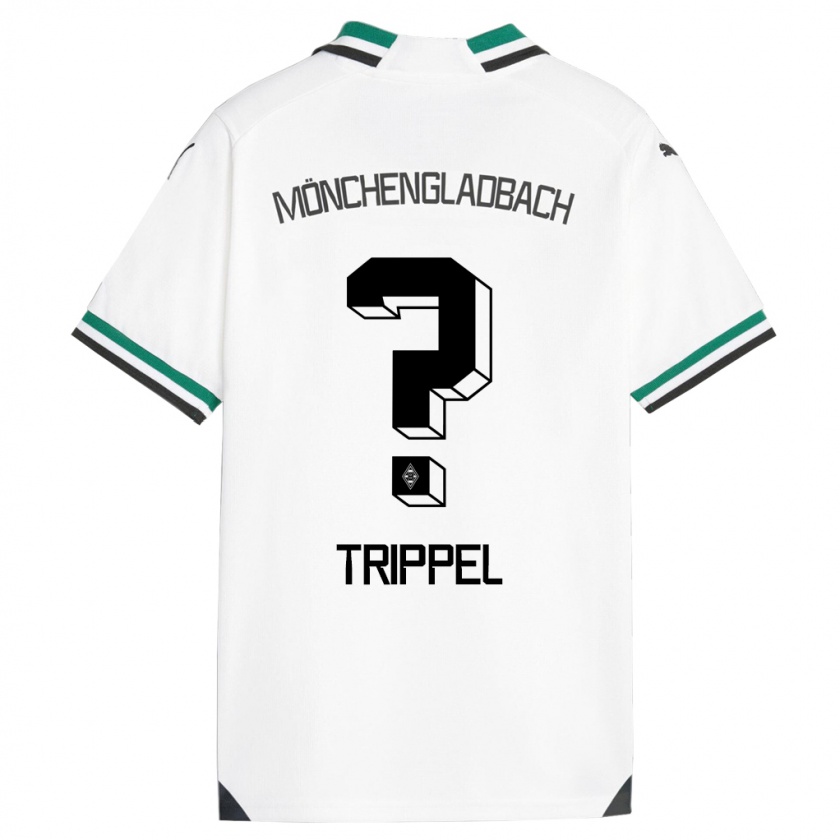 Kandiny Niño Camiseta Marcello Trippel #0 Blanco Verde 1ª Equipación 2023/24 La Camisa Chile
