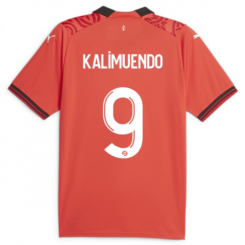 Kandiny Niño Camiseta Arnaud Kalimuendo #9 Rojo 1ª Equipación 2023/24 La Camisa Chile