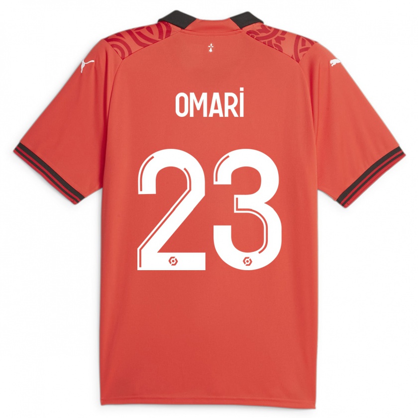 Kandiny Niño Camiseta Warmed Omari #23 Rojo 1ª Equipación 2023/24 La Camisa Chile