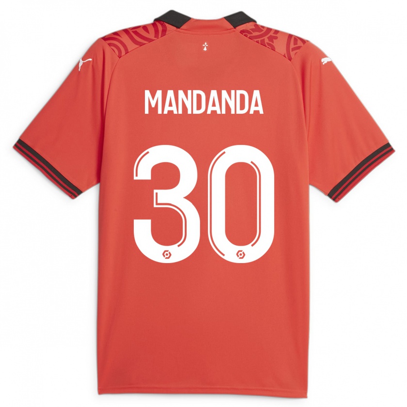 Kandiny Niño Camiseta Steve Mandanda #30 Rojo 1ª Equipación 2023/24 La Camisa Chile