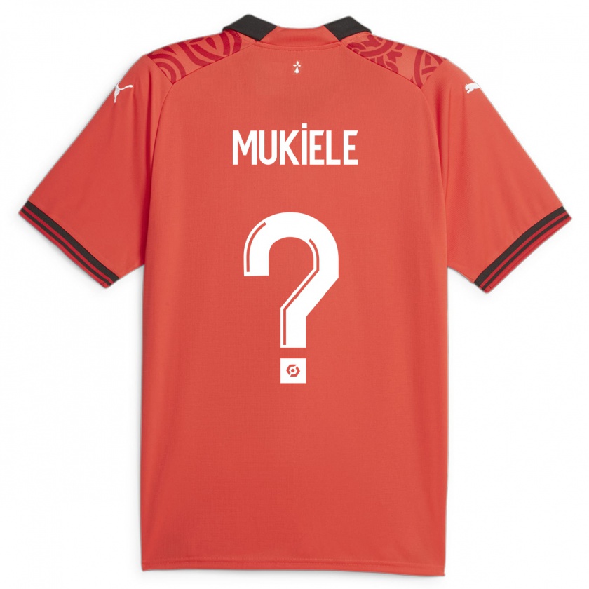 Kandiny Niño Camiseta Nordan Mukiele #0 Rojo 1ª Equipación 2023/24 La Camisa Chile
