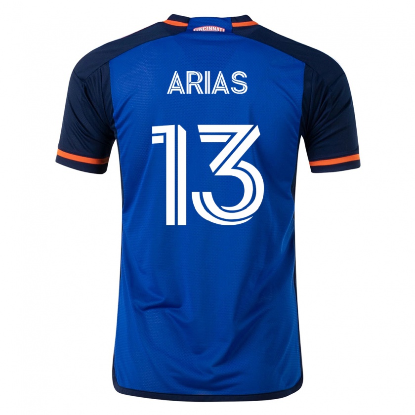 Kandiny Niño Camiseta Santiago Arias #13 Azul 1ª Equipación 2023/24 La Camisa Chile