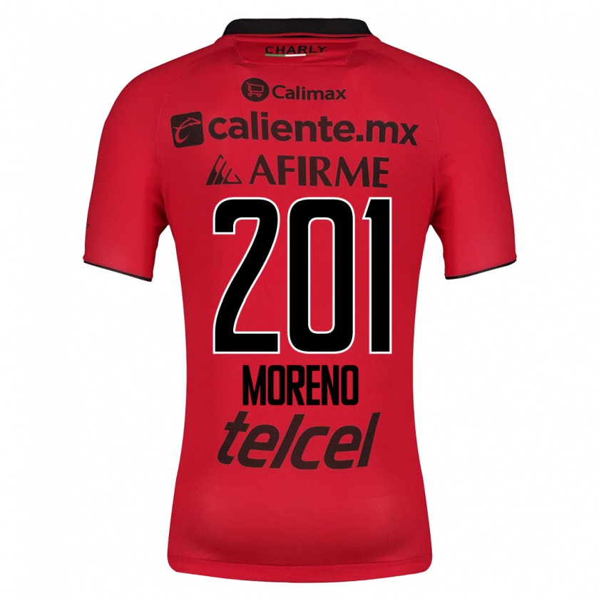 Kandiny Niño Camiseta Jesús Moreno #201 Rojo 1ª Equipación 2023/24 La Camisa Chile