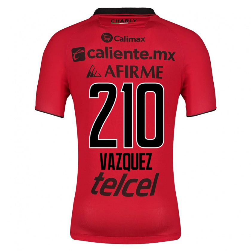 Kandiny Niño Camiseta Daniel Vázquez #210 Rojo 1ª Equipación 2023/24 La Camisa Chile