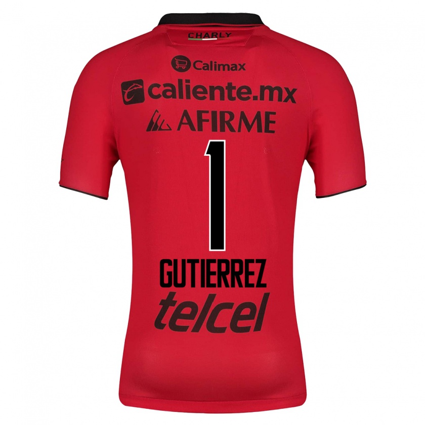 Kandiny Niño Camiseta Alejandra Gutiérrez #1 Rojo 1ª Equipación 2023/24 La Camisa Chile
