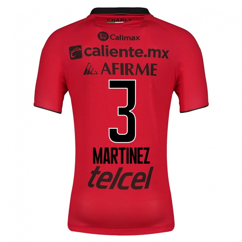 Kandiny Niño Camiseta Nathaly Martínez #3 Rojo 1ª Equipación 2023/24 La Camisa Chile