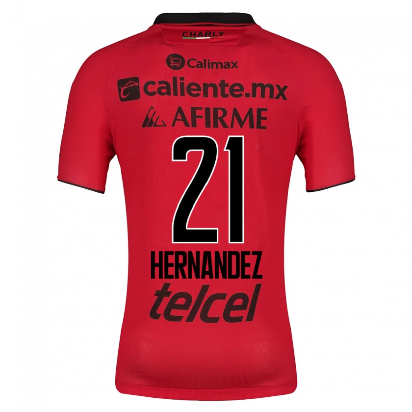 Kandiny Niño Camiseta Inglis Hernández #21 Rojo 1ª Equipación 2023/24 La Camisa Chile