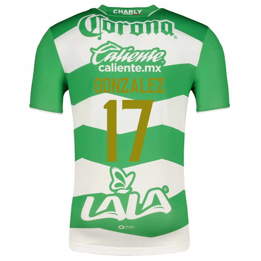 Kandiny Niño Camiseta Jair González #17 Verde 1ª Equipación 2023/24 La Camisa Chile