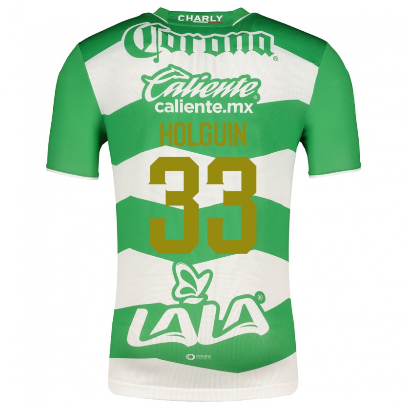 Kandiny Niño Camiseta Héctor Holguín #33 Verde 1ª Equipación 2023/24 La Camisa Chile