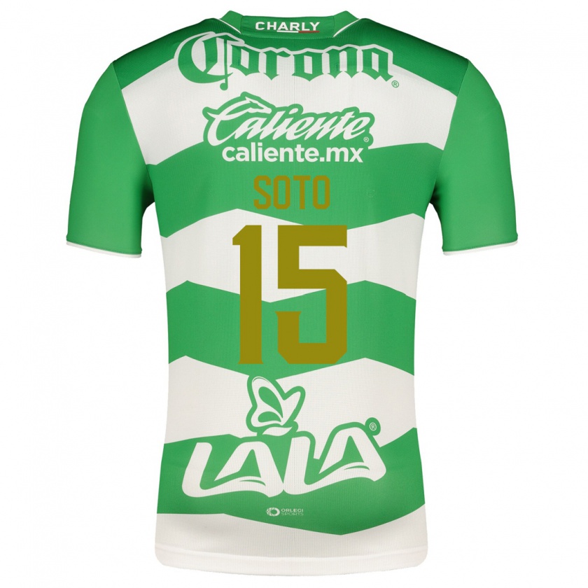 Kandiny Niño Camiseta Stephanie Soto #15 Verde 1ª Equipación 2023/24 La Camisa Chile