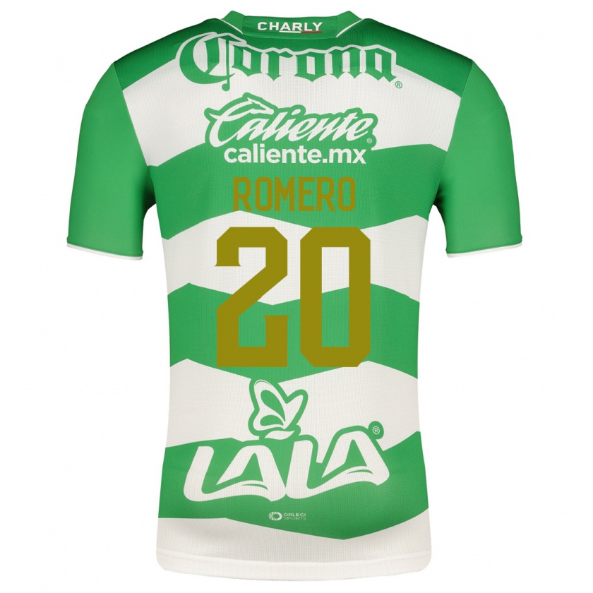 Kandiny Niño Camiseta Lia Romero #20 Verde 1ª Equipación 2023/24 La Camisa Chile
