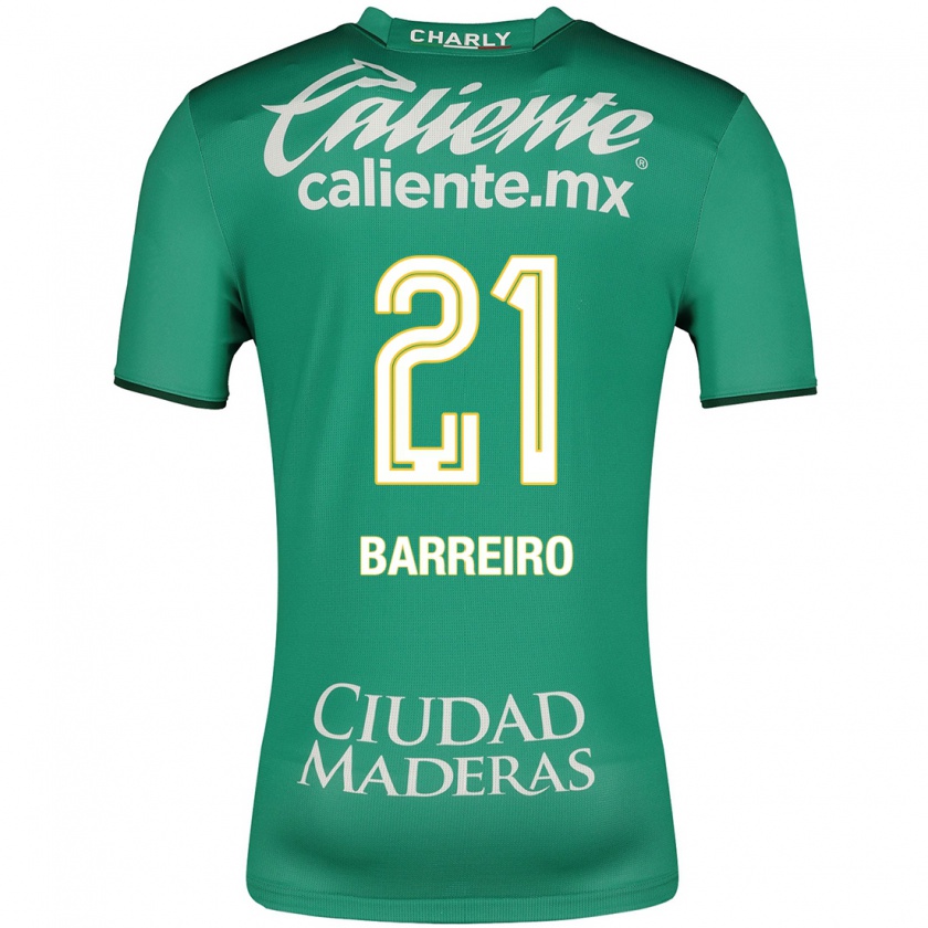 Kandiny Niño Camiseta Stiven Barreiro #21 Verde 1ª Equipación 2023/24 La Camisa Chile