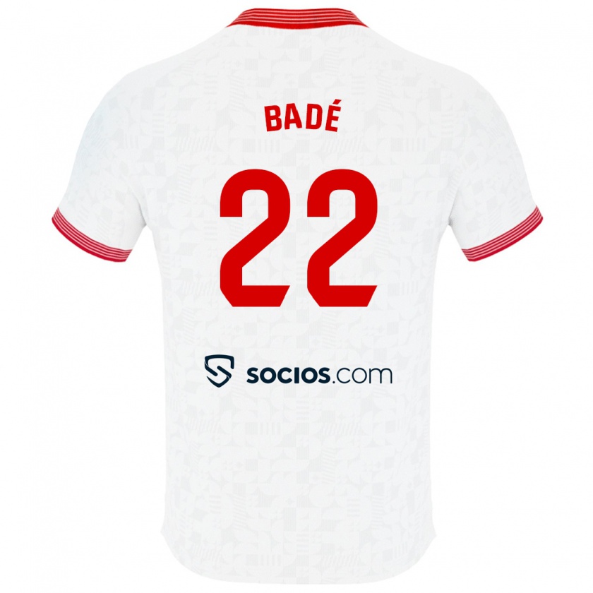 Kandiny Niño Camiseta Loïc Badé #22 Blanco 1ª Equipación 2023/24 La Camisa Chile