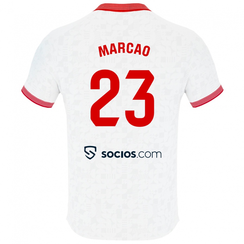 Kandiny Niño Camiseta Marcão #23 Blanco 1ª Equipación 2023/24 La Camisa Chile