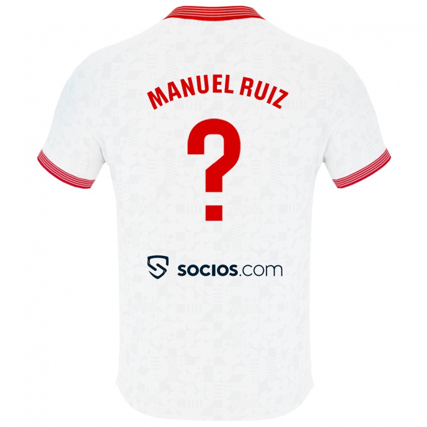 Kandiny Niño Camiseta José Manuel Ruiz #0 Blanco 1ª Equipación 2023/24 La Camisa Chile