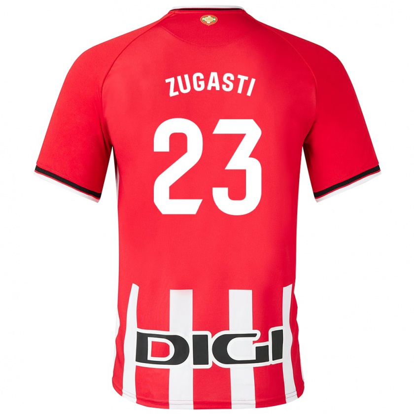 Kandiny Niño Camiseta Patricia Zugasti Oses #23 Rojo 1ª Equipación 2023/24 La Camisa Chile