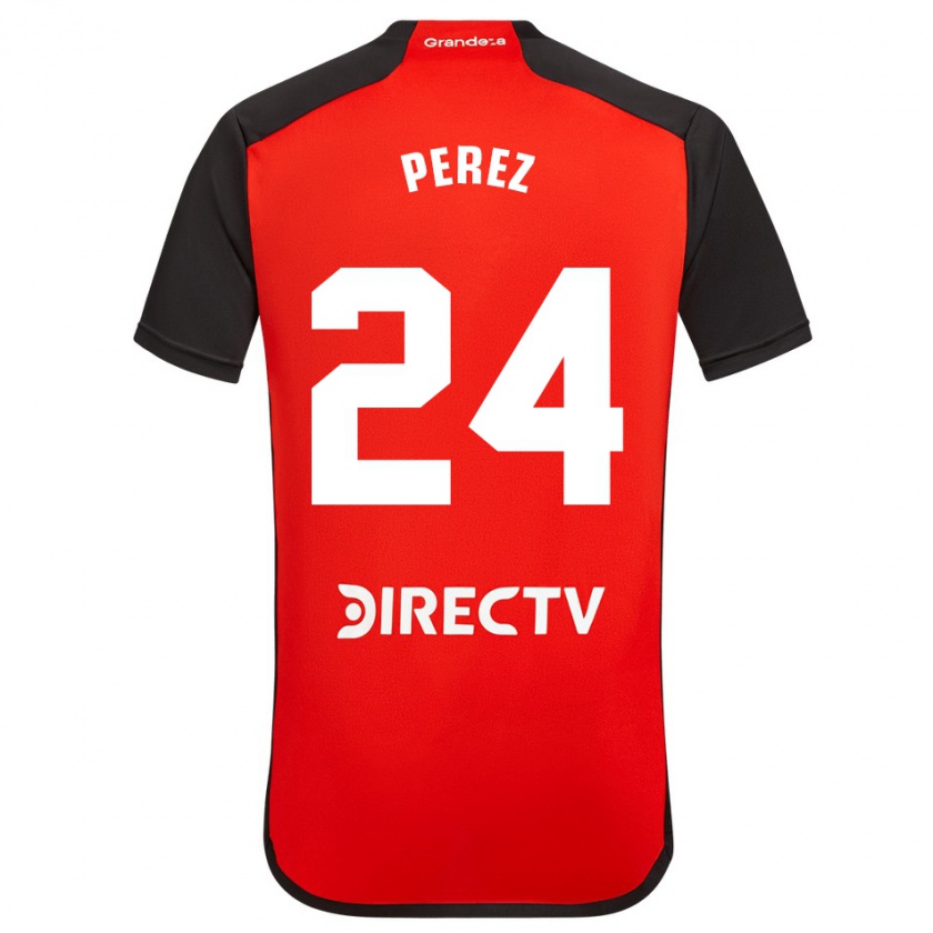Kandiny Niño Camiseta Enzo Pérez #24 Rojo 2ª Equipación 2023/24 La Camisa Chile