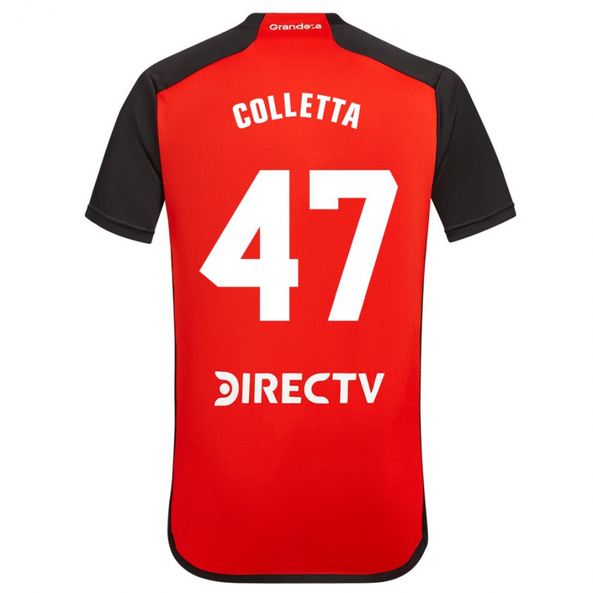Kandiny Niño Camiseta Talo Colletta #47 Rojo 2ª Equipación 2023/24 La Camisa Chile