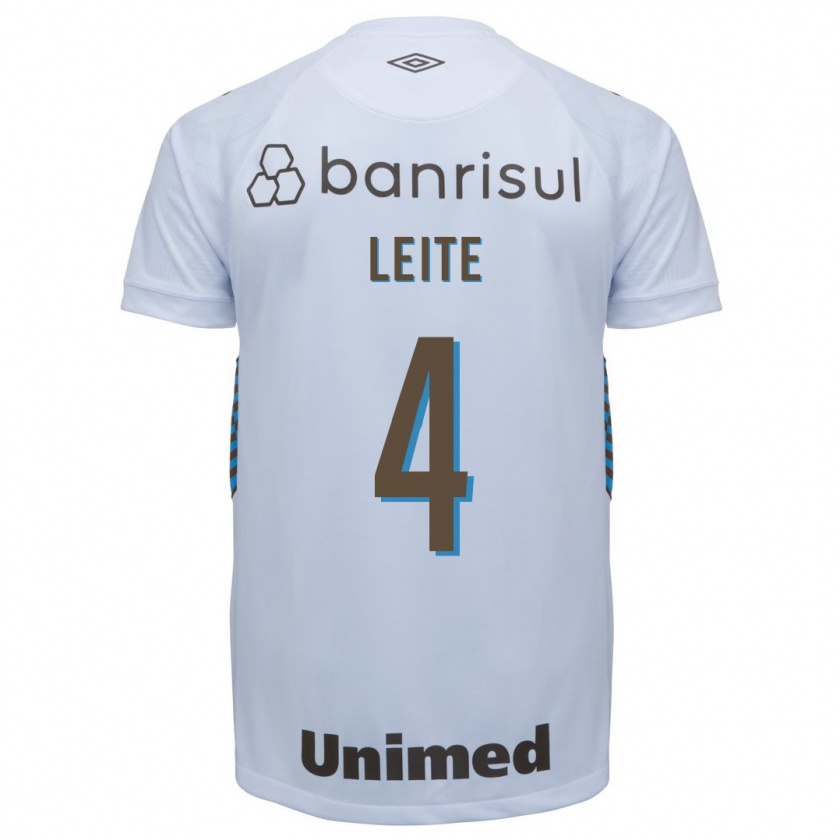 Kandiny Niño Camiseta Paulo Henrique Leite #4 Blanco 2ª Equipación 2023/24 La Camisa Chile