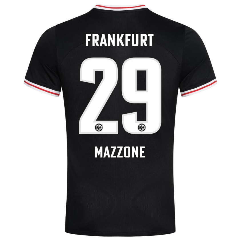 Kandiny Niño Camiseta Matteo Mazzone #29 Negro 2ª Equipación 2023/24 La Camisa Chile