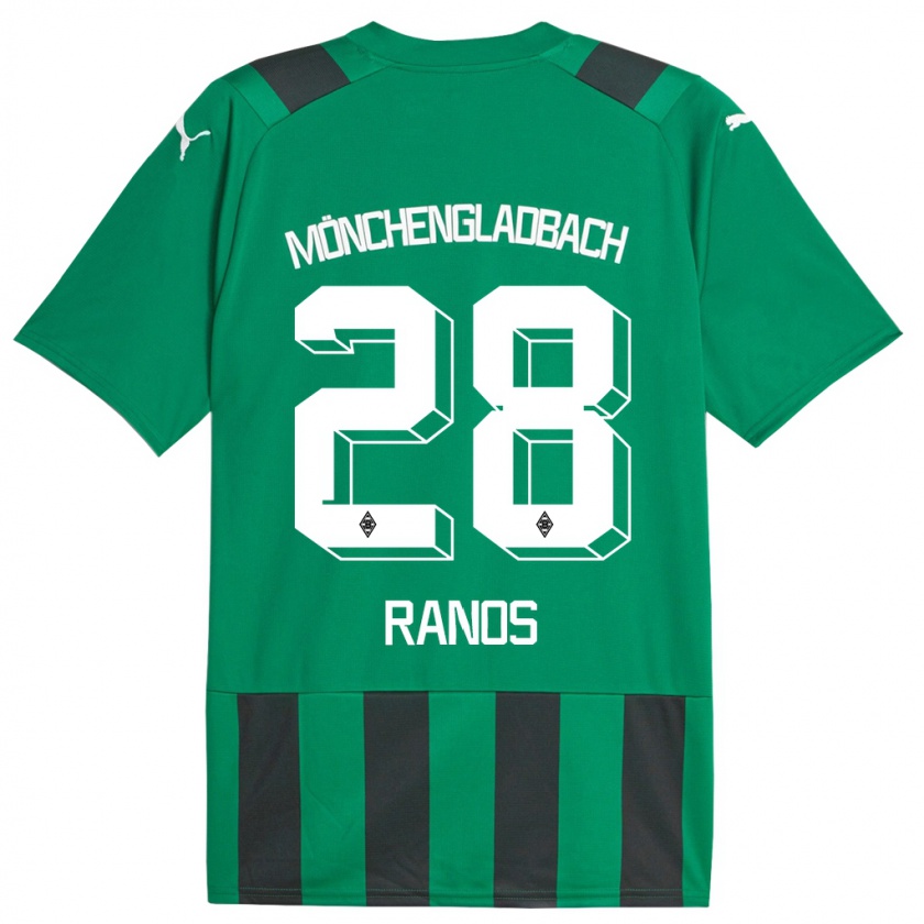 Kandiny Niño Camiseta Grant-Leon Ranos #28 Verde Negro 2ª Equipación 2023/24 La Camisa Chile