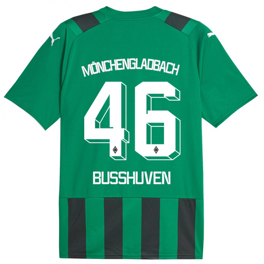 Kandiny Niño Camiseta Alina Busshuven #46 Verde Negro 2ª Equipación 2023/24 La Camisa Chile