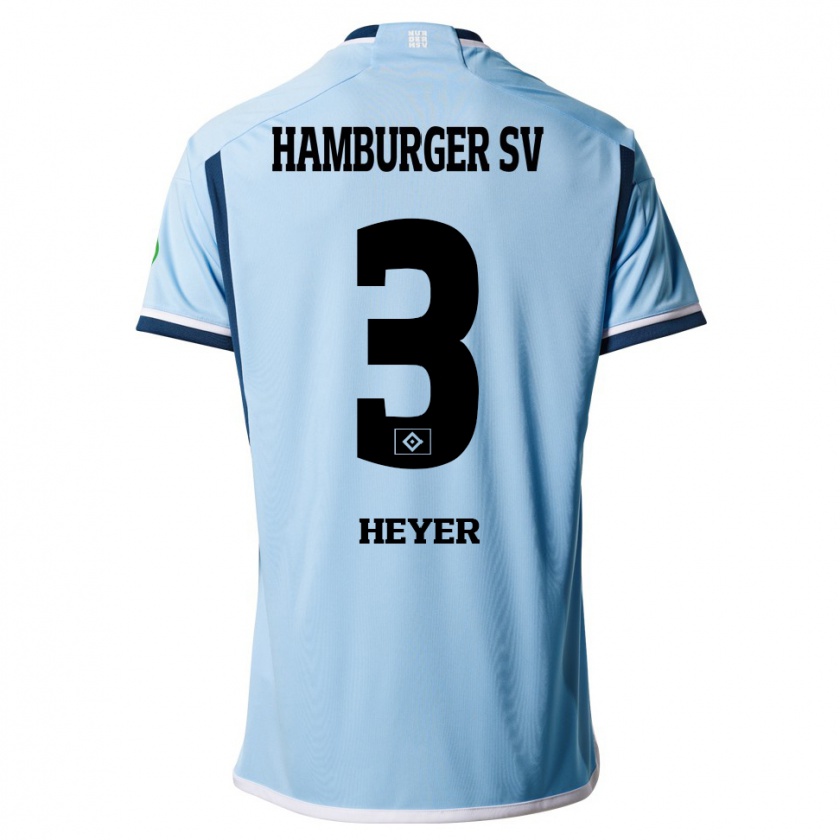 Kandiny Niño Camiseta Moritz Heyer #3 Azul 2ª Equipación 2023/24 La Camisa Chile