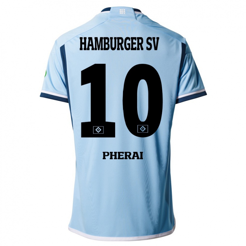 Kandiny Niño Camiseta Immanuel Pherai #10 Azul 2ª Equipación 2023/24 La Camisa Chile