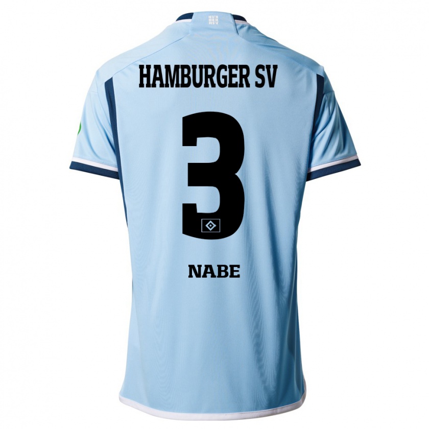 Kandiny Niño Camiseta Jamal Nabe #3 Azul 2ª Equipación 2023/24 La Camisa Chile