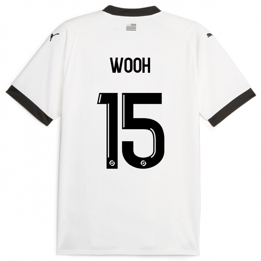 Kandiny Niño Camiseta Christopher Wooh #15 Blanco 2ª Equipación 2023/24 La Camisa Chile