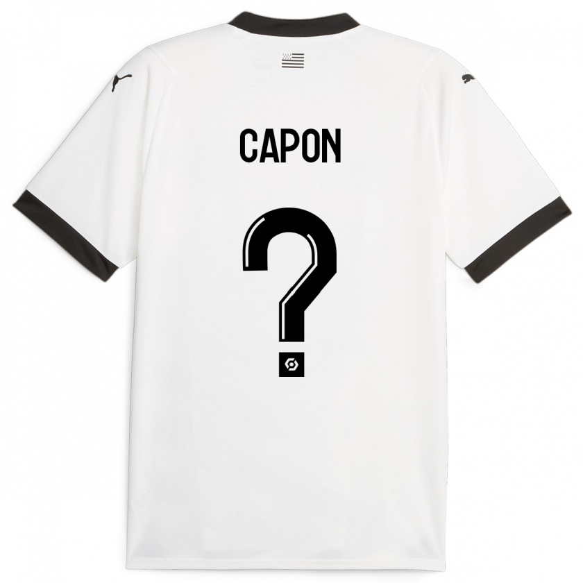 Kandiny Niño Camiseta José Capon #0 Blanco 2ª Equipación 2023/24 La Camisa Chile