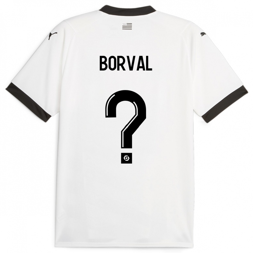 Kandiny Niño Camiseta Cyril Borval #0 Blanco 2ª Equipación 2023/24 La Camisa Chile