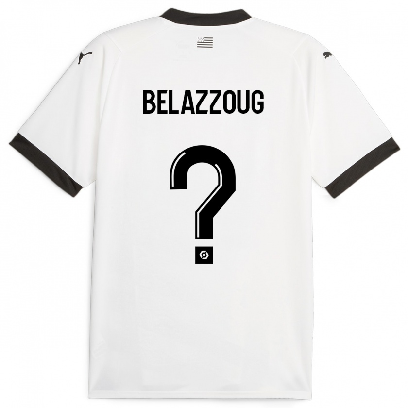 Kandiny Niño Camiseta Kilian Belazzoug #0 Blanco 2ª Equipación 2023/24 La Camisa Chile
