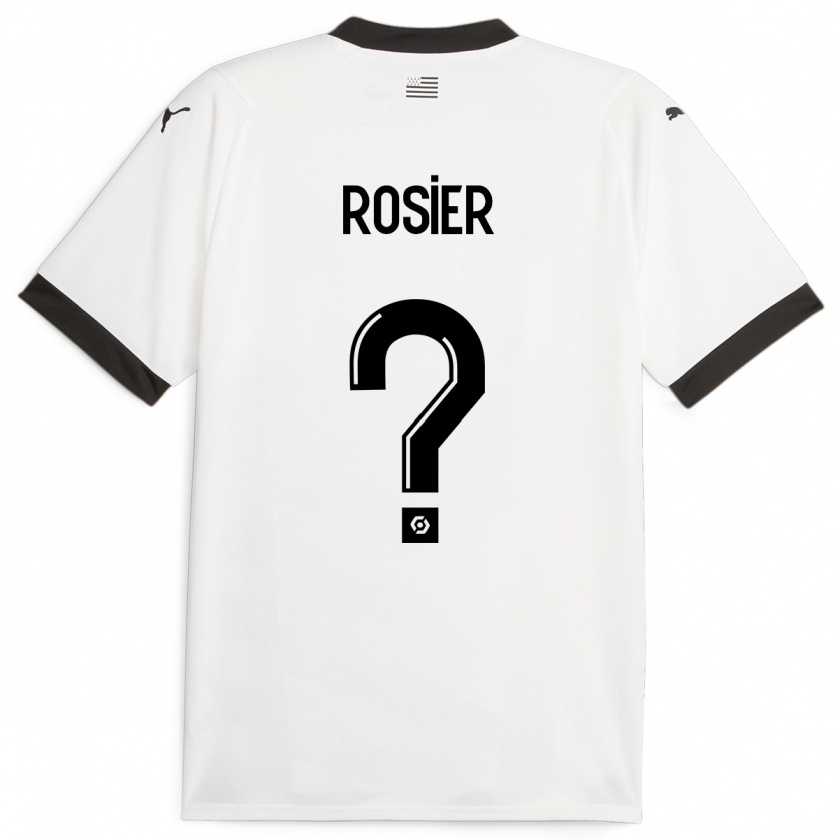 Kandiny Niño Camiseta Lucas Rosier #0 Blanco 2ª Equipación 2023/24 La Camisa Chile