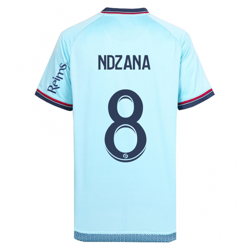 Kandiny Niño Camiseta Colette Ndzana Fegue #8 Cielo Azul 2ª Equipación 2023/24 La Camisa Chile