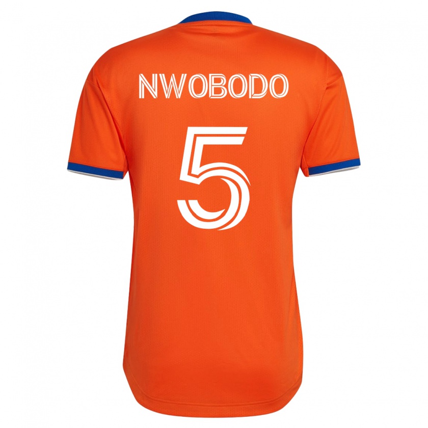 Kandiny Niño Camiseta Obinna Nwobodo #5 Blanco 2ª Equipación 2023/24 La Camisa Chile