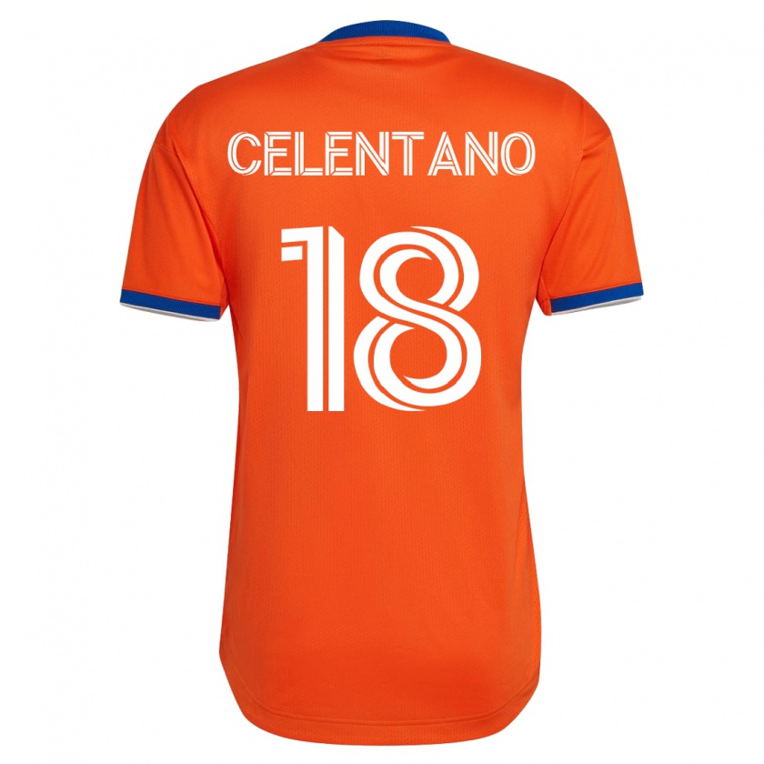 Kandiny Niño Camiseta Roman Celentano #18 Blanco 2ª Equipación 2023/24 La Camisa Chile