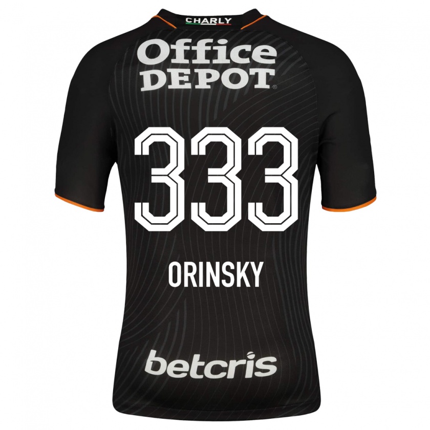 Kandiny Niño Camiseta Edson Orinsky #333 Negro 2ª Equipación 2023/24 La Camisa Chile
