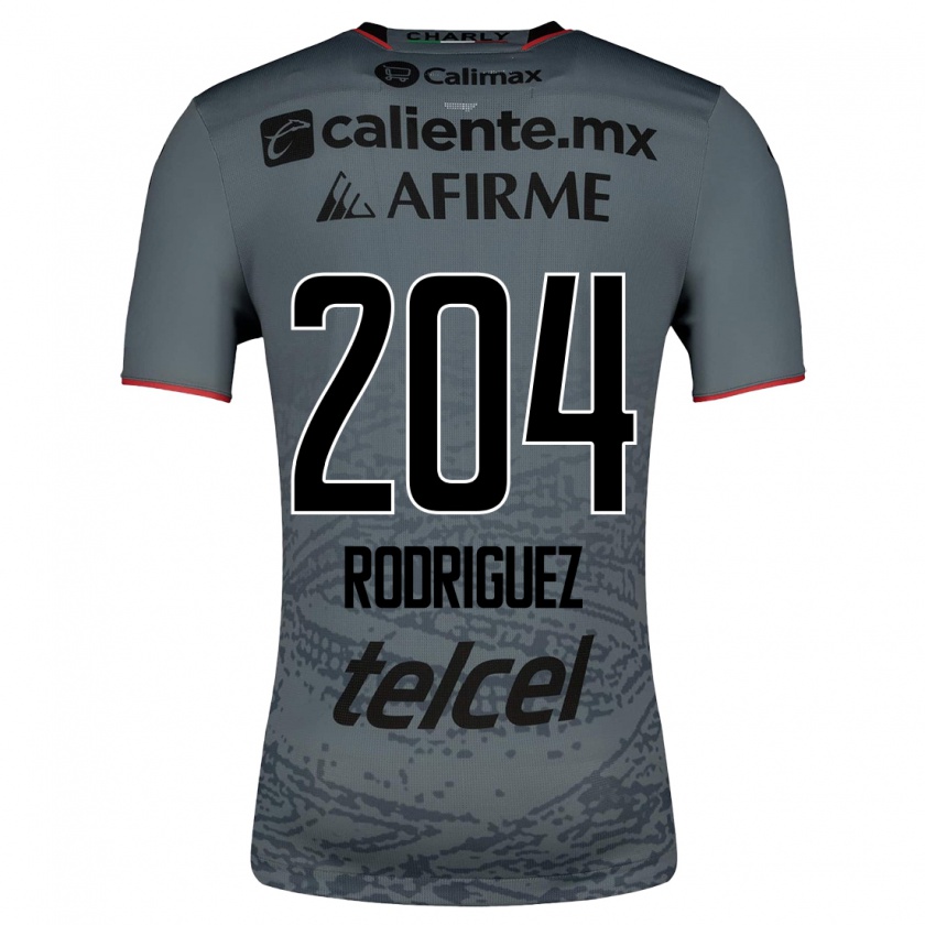 Kandiny Niño Camiseta Jesús Rodríguez #204 Gris 2ª Equipación 2023/24 La Camisa Chile
