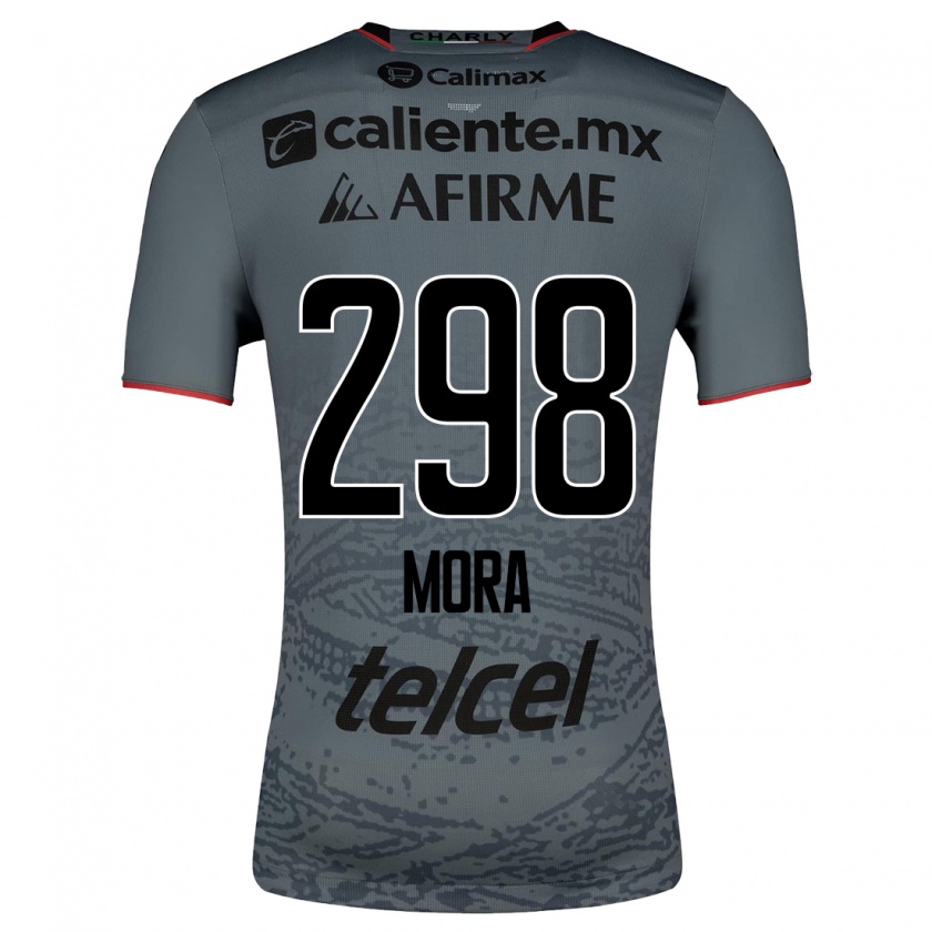 Kandiny Niño Camiseta Gilberto Mora #298 Gris 2ª Equipación 2023/24 La Camisa Chile