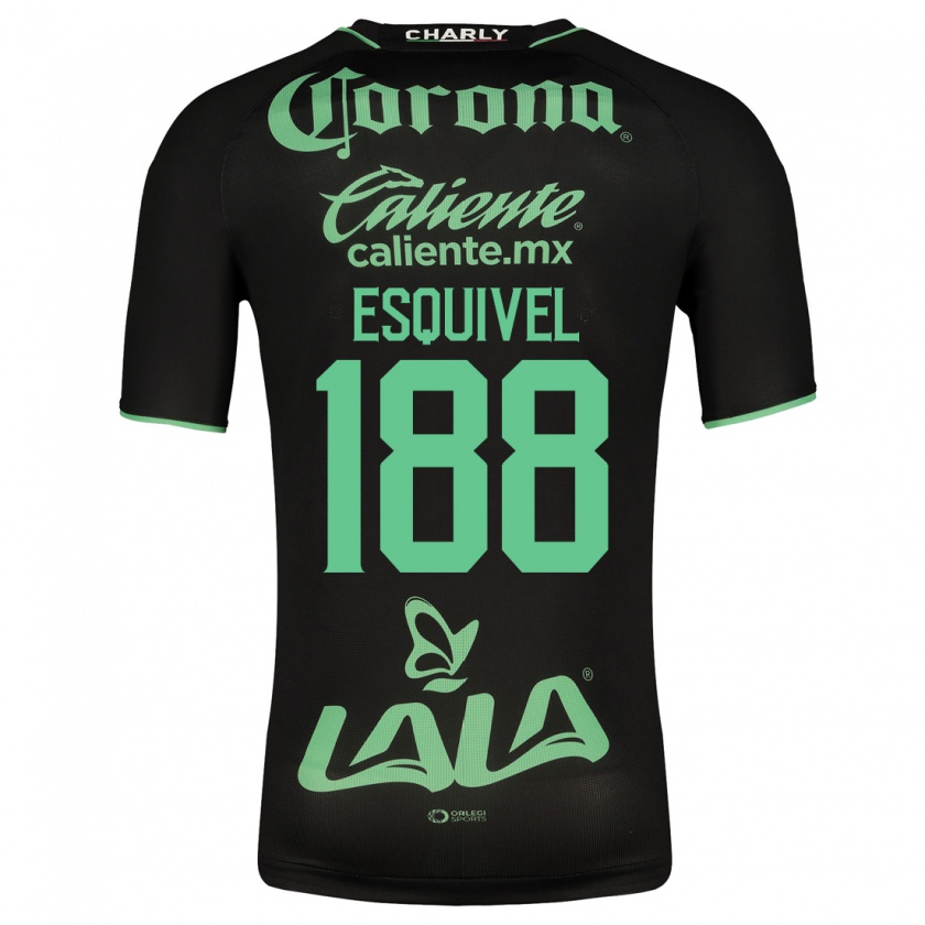 Kandiny Niño Camiseta Bruno Esquivel #188 Negro 2ª Equipación 2023/24 La Camisa Chile