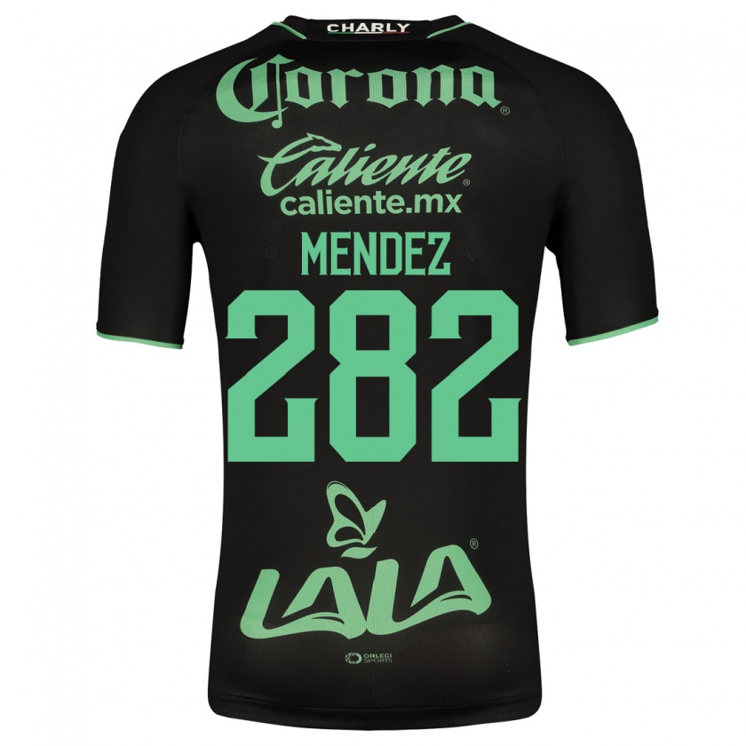 Kandiny Niño Camiseta José Méndez #282 Negro 2ª Equipación 2023/24 La Camisa Chile